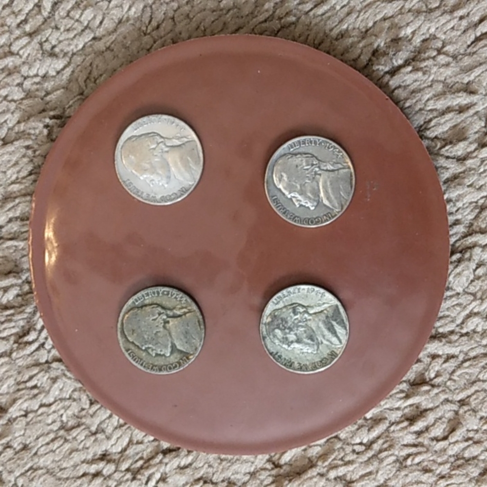 One Set Of Four (4) 1944 Liberty Nickels